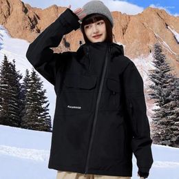 Skiing Jackets 2025 Ski Men Women Winter Windproof Snowboard Clothing Loose Breathable Warm Cotton Outdoor Sport Tops Coat