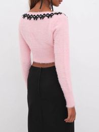 Women's Knits Women Knit Cardigan Open Front Long Sleeve Tie-up Bow Crop Top Ribbed Cropped Sweaters Short Shrugs Sweater Coats Y2K