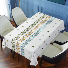 Table Cloth PVC Tablecloth Simple Pastoral Style Wash Free Waterproof And Oil Resistant Chinese Heat-resistant For Dine