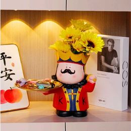 Action Toy Figures Home Decor Creative Playing Cards Jewelry Arrangement Entryway Desktop Key Storage Flower Living Room Decoration H240522