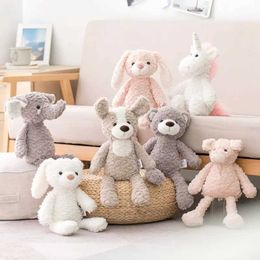 Plush Dolls 36cm Lovely Rabbit/Elephant/Bear/Pig/Dog Plush Toy Soft Stuffed Cartoon Animal Doll Baby Girl Appease Toy Children Birthday Gift H240521