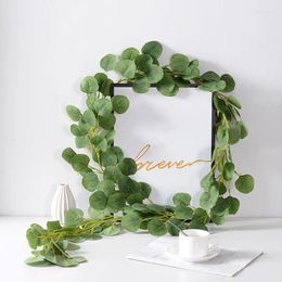 Decorative Flowers 200cm 72 Leaves Vine Artificial Hanging Plants Liana Silk Fake Ivy Leave For Wall Green Garland Decoration Home Decor