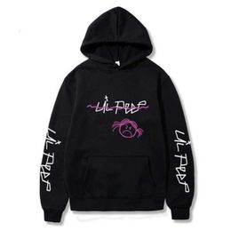 Felpa con cappuccio da uomo con cappuccio Lil Peep con cappuccio da uomo con cappuccio con cappuccio Pullover Pullover Bluzy Mens Hoodie Sudaderas Streetwear Fashion Hoodie Q240521