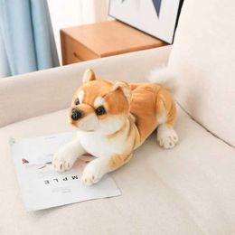 Plush Dolls 35cm Simulation Plush Toy Realistic Retriever Dog Doll Model Crafts Home Decoration Childrens Educational Baby Gifts Soft Toy H240521 4OIX