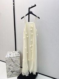 2024 Summer Chiffon Strap Women's Dress Sexy Applique Sleeveless Slim Casual Long Woman's Dress XDBD013