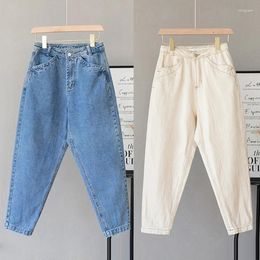 Women's Jeans Women Boyfriend Woman Plus Size Cotton Loose High Waist Denim Harem Pants Ankle Length