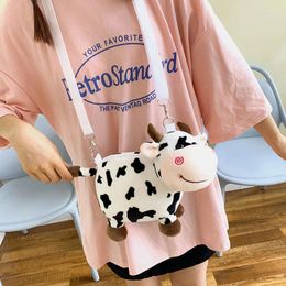 Bag Women's Cute Cartoon Dairy Cattle Plush Shoulder Cell Phone Bags Mini Small Japanese Crossbody Girls Gift Handbag