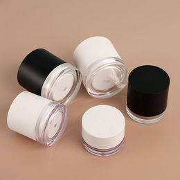 20/30/50g Eye Face Cream Jar With Spoon Packaging Bottle Travel Acrylic Container Cosmetic Makeup Emulsion Sub-Bottle J109