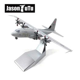 Aircraft Modle Jason TUTU 1/200 Scale Aircraft US Air Force C-130J Super Hercules Transporter Plane Diecast Model Drop Shipping Y240522