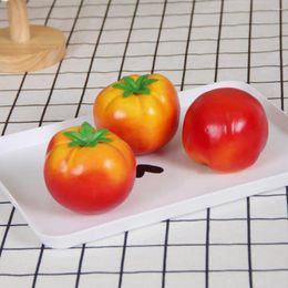 Decorative Flowers 3 Pcs Simulated Vegetables Decorate Tomato Shape Adornment Artificial Modelling Prop