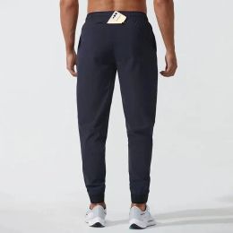 Erkekler jogger pantolon moda spor yoga takım elbise hızlı kuru streç ip sporu cep spor pantolon erkekler rahat streç bel fitness