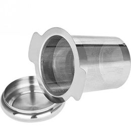 9*7.5cm Stainless Steel Tea Strainer with 2 Handles Tea and Coffee Philtres Reusable Mesh Tea Infusers Basket