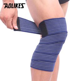 AOLIKES 1PCS Elastic Bandage Tape Sport Knee Support Strap Shin Guard Compression Protector For Ankle Leg Wrist Wrap L2405