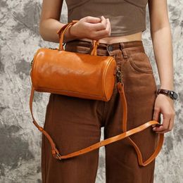 Evening Bags Johnature Versatile Handbag Simple Genuine Leather Women Bag 2024 Retro Natural Soft Real Cowhide Shoulder & Crossbody