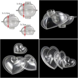 Baking Moulds 3 Type Size 3D Heart Chocolate Mould For Diy Cake Decoration Polycarbonate Candy Confectionery Tool 220601 Drop Delivery Dhacl