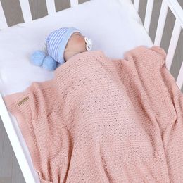 Baby Blanket Knitted Newborn Swaddle Wrap Throw Blankets For Sofa Couch Soft Cosy Bed Crib Quilt Sleep Cover Toddler Comforter