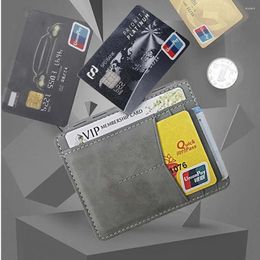 Wallets Fashion ID Holder PU Leather Business Card Case Mini Coin Purse Money Clips Magic Wallet Men