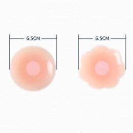 Breast Pad 50Pcs Sile Pink Nipple Cover Reusable Sticker Adhesive Invisible Lift Up Bra Pasty Chest Breast Petals Women Bras Breast Pad z240604