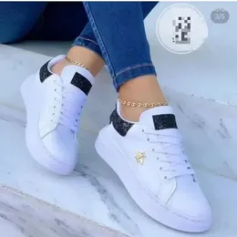 Casual Shoes Women Lace Up Women'S Vulcanize Outdoor Sneakers Round Toe Flat With Platform Ladies