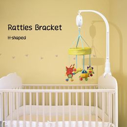 Baby Crib Hanging Rattle Toys Holder Arm Bracket Infant Mobile Bed Bell DIY Rotating Clip Stroller Accessories 240513