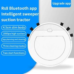 Robotic Vacuums 2024 NEW 5-in-1 Wireless Mobile Phone APP Remote Control Smart Robot Vacuum Cleaner Super Quiet Cleaning Sweeper Home Office J240518