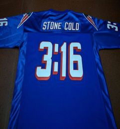 Custom Men Stone Cold Steve Austin 316 Team Issued blue White College Jersey size s4XL or custom any name or number jersey9979152