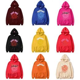 555 Spider Hoodie Designer Women Pullover Pink Red Spider Young Thug Hoodies Men Womens Embroidered Web Sweatshirt Joggers 8E4X