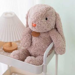 Plush Dolls 35cm/50cm New Stuffed Long Ear Rabbit Soft Plush Toys Sleeping Cute Bunny Cartoon Animal Dolls Children Baby Birthday Gift H240521 RJ5Q