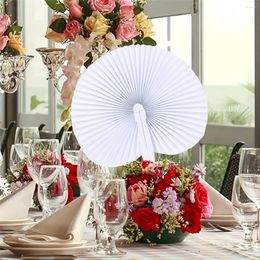 Decorative Figurines 1pc -Folding Fans Round Paper Wedding Party Decoration Fan Supplies