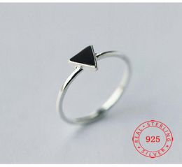 simple real 925 sterling silver ring designs stackable Love triangle rings with adjustable size Design jewellery4433709