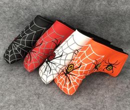 New Golf HeadCover High Quality PU Leather Golf Putter protecter with spider Embroider golf cover 4colour1620367