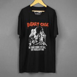 Men's T-Shirts Basket box T-shirt horror cult movie brain injury ghoul mens summer cotton T-shirt J240409