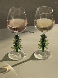 Wine Glasses Colorful Christmas Tree Decoration Tall Glass Creative Home Cocktail Cup Korean Style Ins Series Red