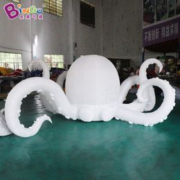 Factory direct sales of ocean white inflatable octopus tents with air models for outdoor summer grassland camping activities