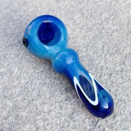Colourful 4inch Heady Glass Smoking Pipe Tobacco Heavy Thick Pyrex Handcrafted Spoon Pipes Tobacco Dry Herb Bowl Pipe