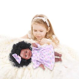 Dolls African American Reborn Doll Simulation Black Full Enamel Baby Doll Girl Toy Lifetime Game Doll Fun Childrens Toy Childrens Gift S2452201 S2452201 S2452201