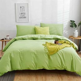 Bedding sets Solid Colour Thickening Set Duvet Cover Soft 3pcs Bed Sheet Queen King Size Comforter Sets for Home H240521 Q2GE