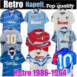 1987 1988 Retro Soccer Jerseys 87 88 Coppa Italia SSC Naples Maradona 10 Calcio Napoli Kits Classic Vintage Neapolitan Football Jersey
