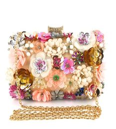 Handmade Beaded Handbags Women Crystal Flower Evening Bag Girl Chain Crossbody Bags blingbling Party Bag With Gold Chain6993412