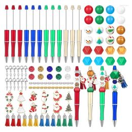 Party Decoration 2024 12 Pcs Christmas Pen Collection Lovely Retractable Pens Colorful Ballpoint DIY Keychain For School And Office Use