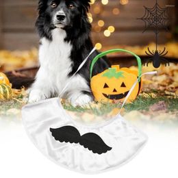 Dog Apparel Pet Cape Cloth Jumpsuit Washable Dress Up Pretty White Halloween Cloak With Wing Decor