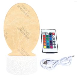 Table Lamps 3D Lamp Acrylic Colourful Lighting Decorative Bedside Light Multifunctional Innovative Remote Control For Office