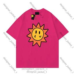 T Shirt Men Drawdrew Designer T Shirt Smiley Sun Playing Cards Tee Draw T Shirt Graphic Printing Tshirt Summer Trend Short Sleeve Casual Shirts faaf