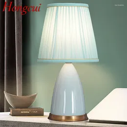 Table Lamps Hongcui Ceramics Lamp LED Modern Creative Dimmable Desk Lights Decor For Home Living Room Bedroom Bedside