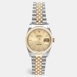 Luxury Watch Fashion Designer Wristwatches Champagne 18k Yellow Gold and Steel Wristwatch 36mm Automatic Mechanical Watches For Mens