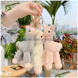 Other Festive Party Supplies Cute Lovely Alpaca Keychains P Toy Japanese Alpacas Soft Stuffed Sheep Llama Animal Dolls Keychain Do Dhjgv