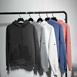 Men's Hoodies Sweatshirts 2024 Basic Design Winter Sleeve Patch Hoodie Men Women Streetwear Thick Fleece Hooded Sweatshirts Men Q240521