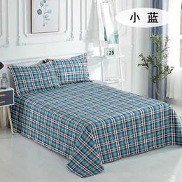 Bedding sets WOSTAR Bohemian retro plaid bed sheet set and case soft Cosy home textile luxury bedding single double queen king size H240521 GXZC