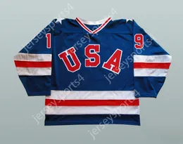 Custom 1980 MIRACLE ON ICE TEAM USA ERIC STROBEL 19 HOCKEY JERSEY Top Stitched S-M-L-XL-XXL-3XL-4XL-5XL-6XL