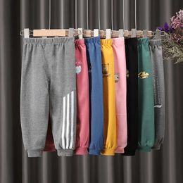 Cotton Kids 1-5 Years Baby Boys Leisure Sport Little Girls Trousers Children Toddler Sweatpants Casual Pants L2405